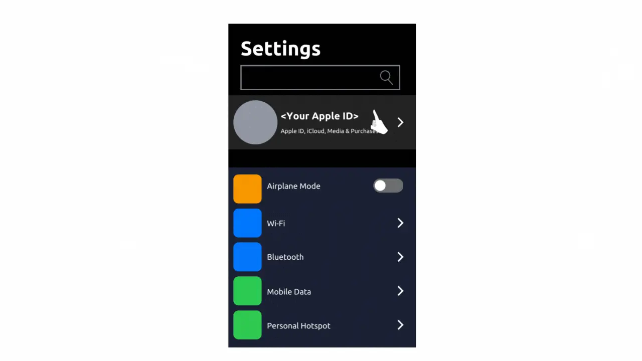 Mock Apple settings App - Tecxology