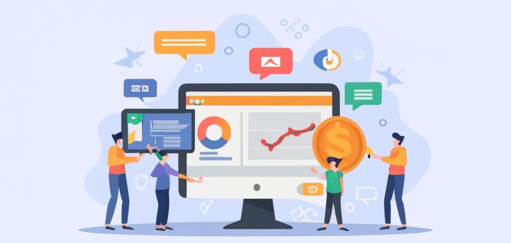Illustration of Content Creation: Fueling Google's Growth