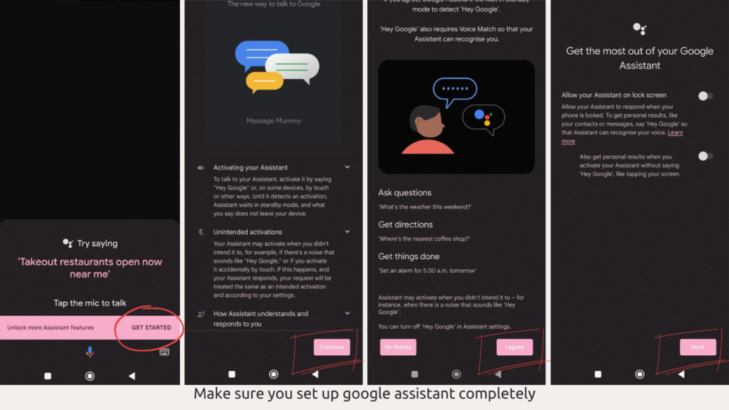 Setup Google Assistant properly to access CTS features
